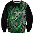 Aotearoa Iwi Ngai Tahu Personalised Sweatshirt NZ Maori Humpback Whale Taniko Motifs