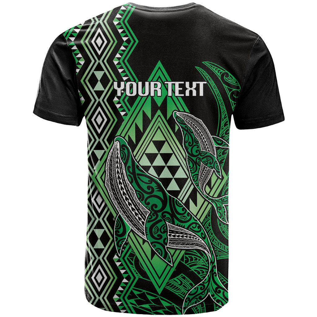 Aotearoa Iwi Ngai Tahu Personalised T Shirt NZ Maori Humpback Whale Taniko Motifs