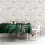 Aotearoa Iwi Ngai Tahu Tablecloth NZ Maori Humpback Whale Taniko Motifs