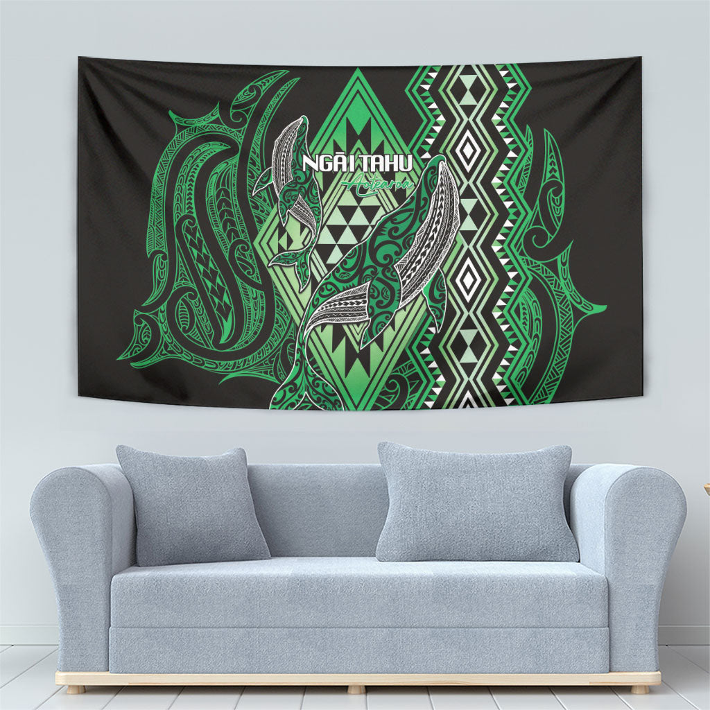 Aotearoa Iwi Ngai Tahu Tapestry NZ Maori Humpback Whale Taniko Motifs