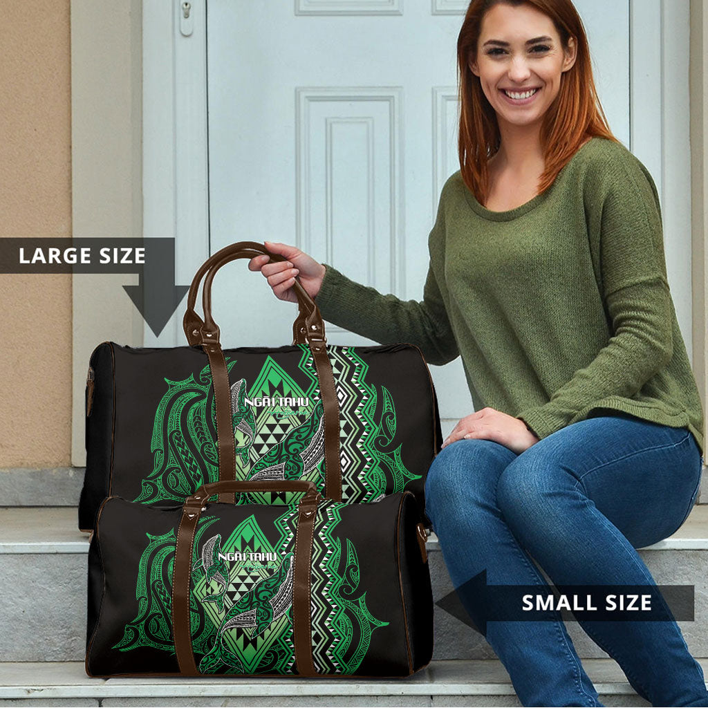 Aotearoa Iwi Ngai Tahu Travel Bag NZ Maori Humpback Whale Taniko Motifs
