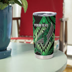 Aotearoa Iwi Ngai Tahu Personalised Tumbler Cup NZ Maori Humpback Whale Taniko Motifs