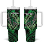Aotearoa Iwi Ngai Tahu Personalised Tumbler With Handle NZ Maori Humpback Whale Taniko Motifs