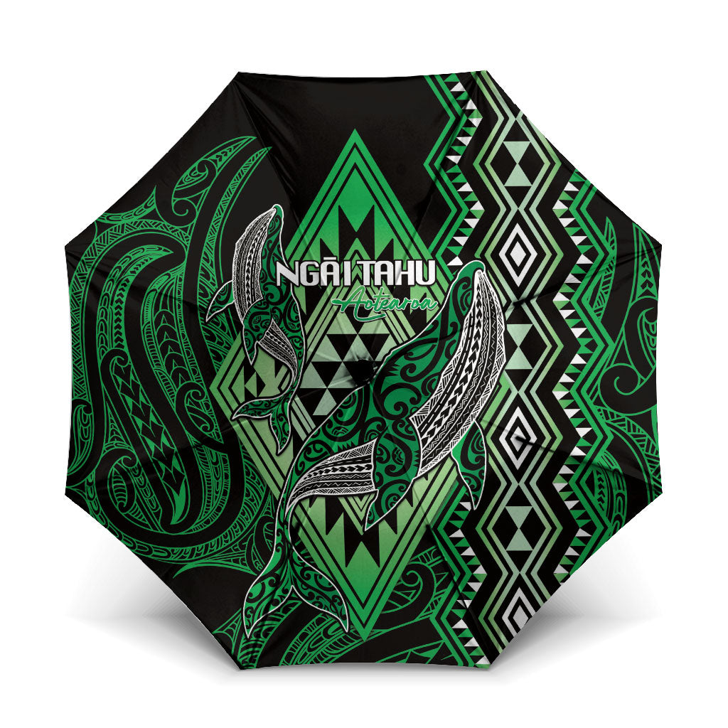 Aotearoa Iwi Ngai Tahu Umbrella NZ Maori Humpback Whale Taniko Motifs
