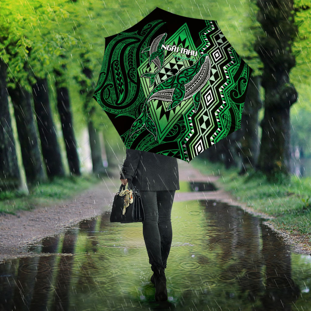 Aotearoa Iwi Ngai Tahu Umbrella NZ Maori Humpback Whale Taniko Motifs