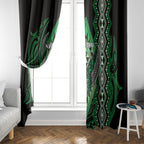 Aotearoa Iwi Ngai Tahu Window Curtain NZ Maori Humpback Whale Taniko Motifs