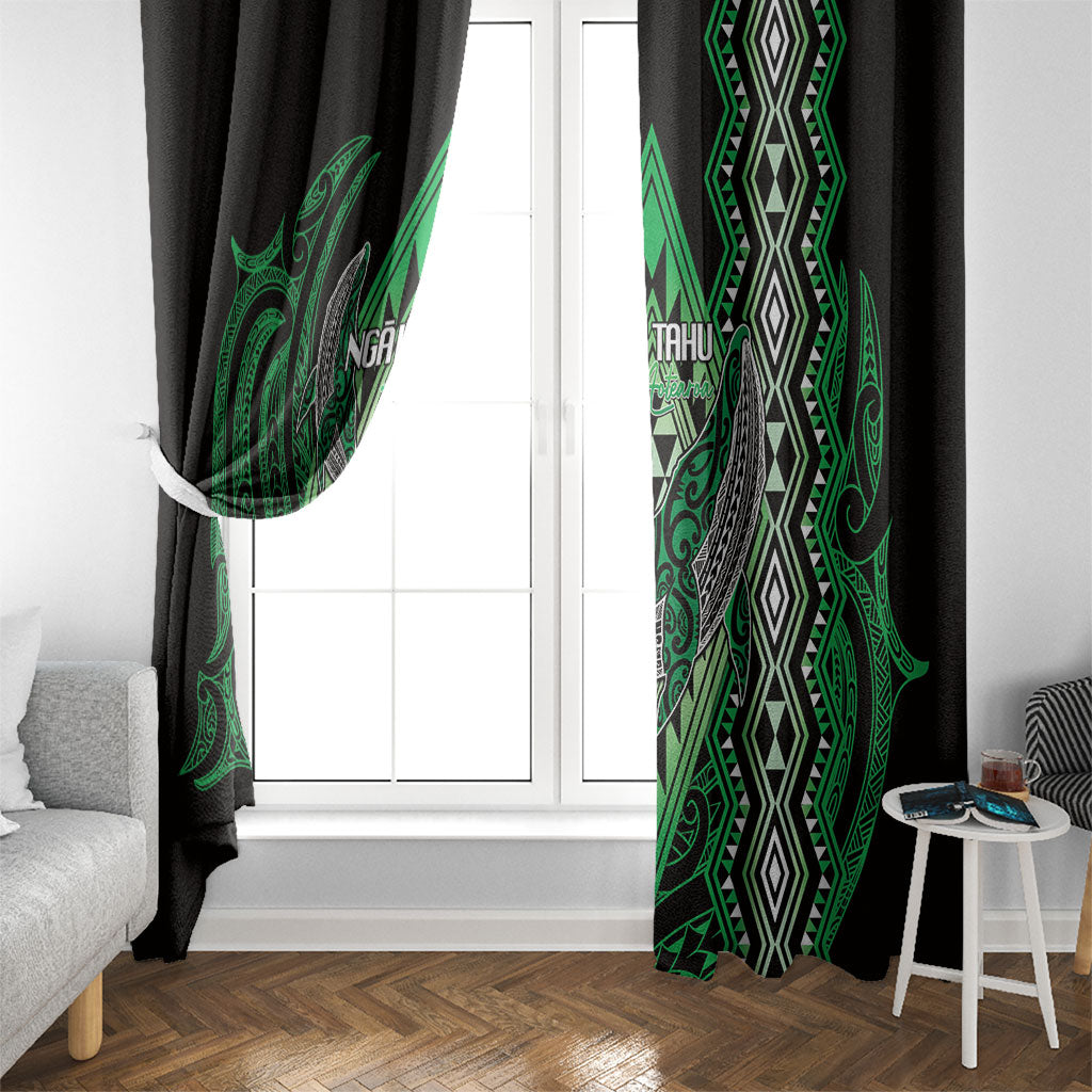 Aotearoa Iwi Ngai Tahu Window Curtain NZ Maori Humpback Whale Taniko Motifs