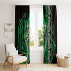 Aotearoa Iwi Ngai Tahu Window Curtain NZ Maori Humpback Whale Taniko Motifs