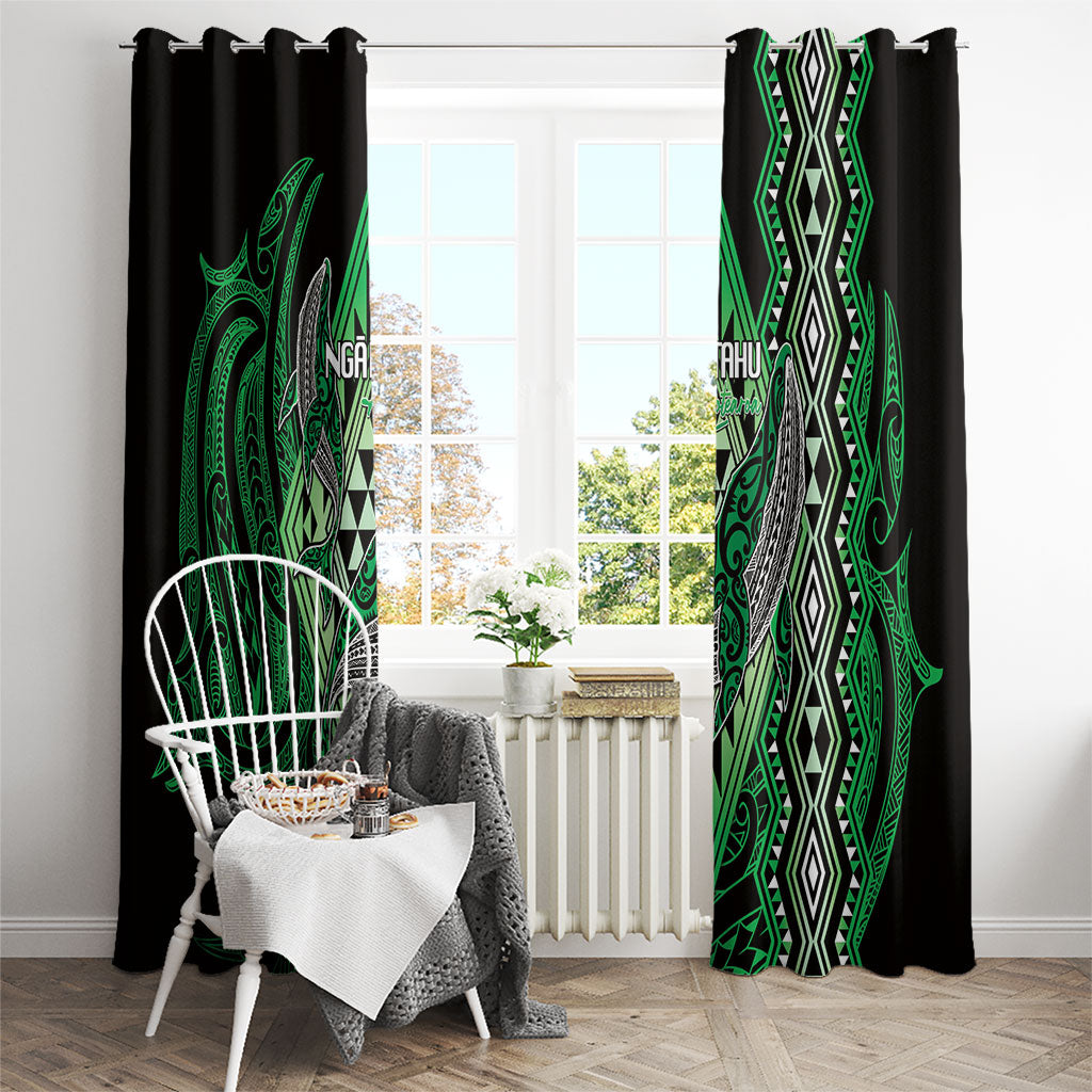Aotearoa Iwi Ngai Tahu Window Curtain NZ Maori Humpback Whale Taniko Motifs
