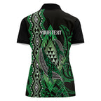 Aotearoa Iwi Ngai Tahu Personalised Women Polo Shirt NZ Maori Humpback Whale Taniko Motifs