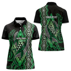 Aotearoa Iwi Ngai Tahu Personalised Women Polo Shirt NZ Maori Humpback Whale Taniko Motifs
