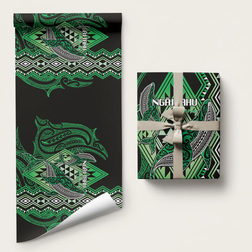 Aotearoa Iwi Ngai Tahu Wrapping Paper NZ Maori Humpback Whale Taniko Motifs