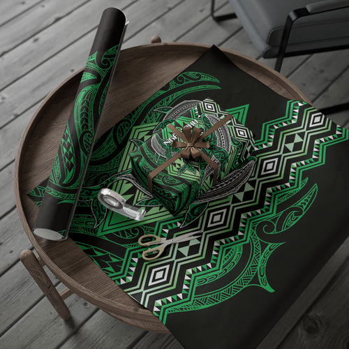 Aotearoa Iwi Ngai Tahu Wrapping Paper NZ Maori Humpback Whale Taniko Motifs