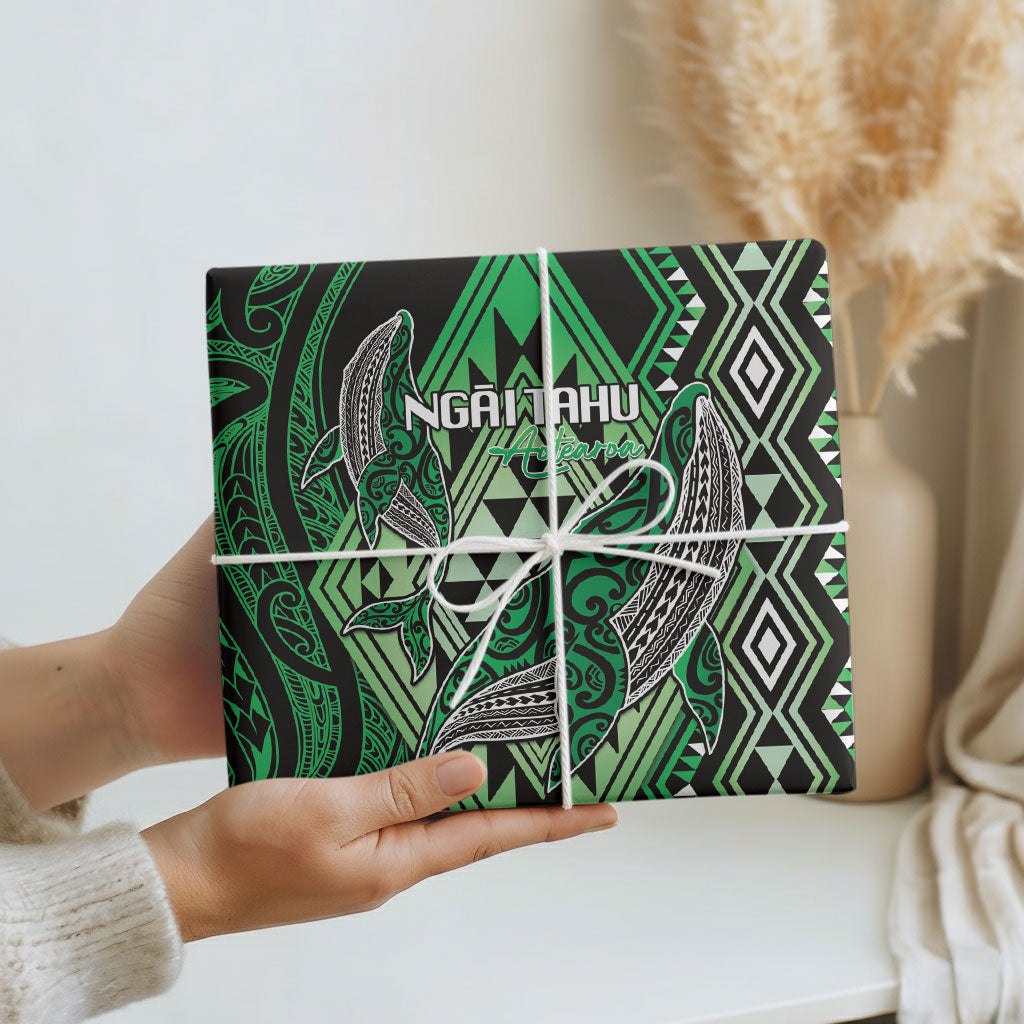 Aotearoa Iwi Ngai Tahu Wrapping Paper NZ Maori Humpback Whale Taniko Motifs