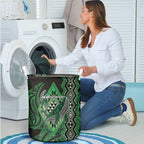 Aotearoa Iwi Ngati Pikiao Laundry Basket NZ Maori Humpback Whale Taniko Motifs