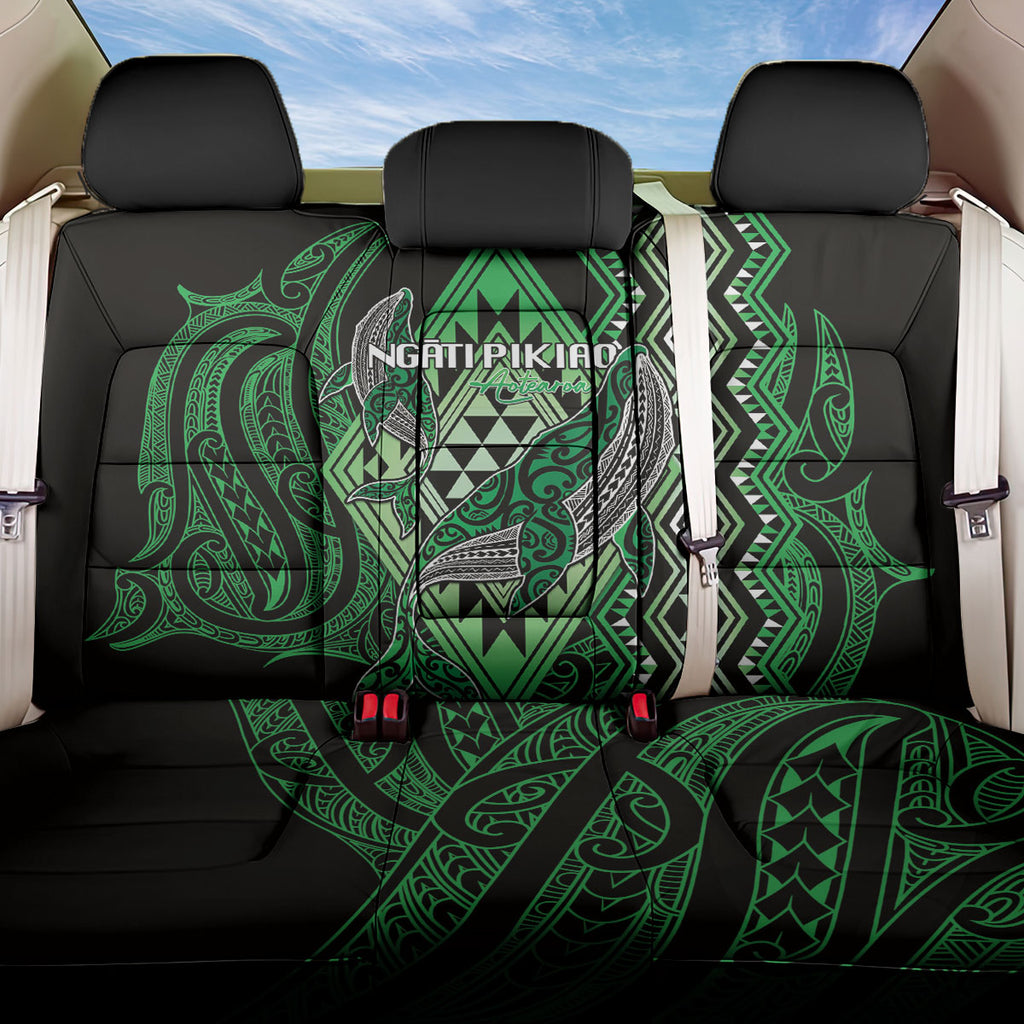 Aotearoa Iwi Ngati Pikiao Back Car Seat Cover NZ Maori Humpback Whale Taniko Motifs