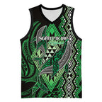 Aotearoa Iwi Ngati Pikiao Personalised Basketball Jersey NZ Maori Humpback Whale Taniko Motifs