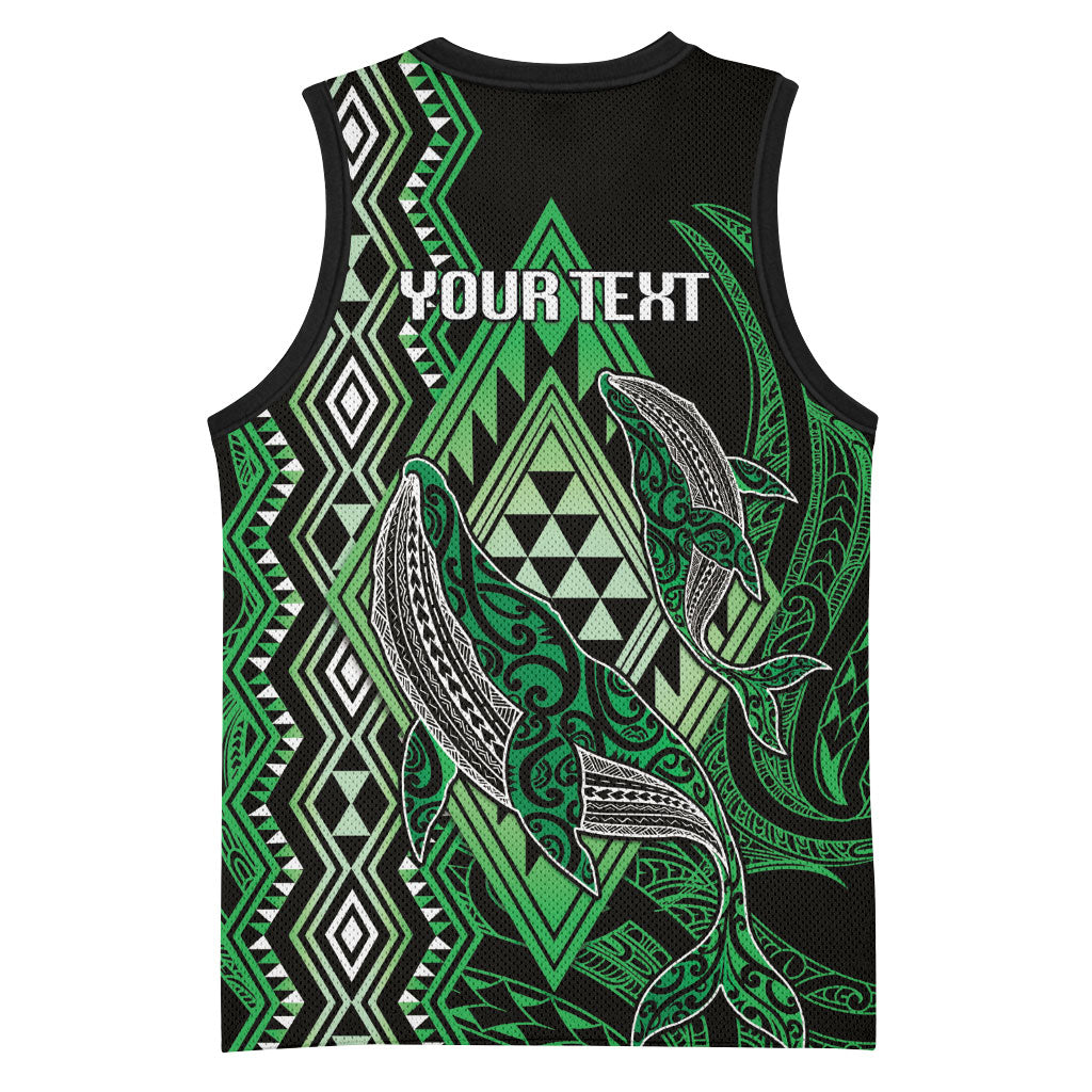 Aotearoa Iwi Ngati Pikiao Personalised Basketball Jersey NZ Maori Humpback Whale Taniko Motifs