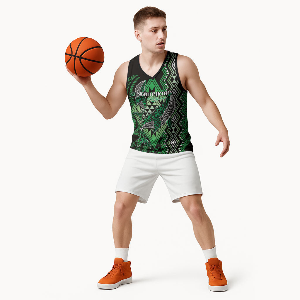 Aotearoa Iwi Ngati Pikiao Personalised Basketball Jersey NZ Maori Humpback Whale Taniko Motifs