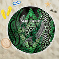 Aotearoa Iwi Ngati Pikiao Beach Blanket NZ Maori Humpback Whale Taniko Motifs
