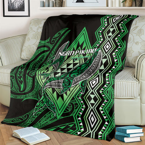 Aotearoa Iwi Ngati Pikiao Blanket NZ Maori Humpback Whale Taniko Motifs