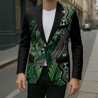 Aotearoa Iwi Ngati Pikiao Personalised Blazer NZ Maori Humpback Whale Taniko Motifs