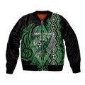 Aotearoa Iwi Ngati Pikiao Personalised Bomber Jacket NZ Maori Humpback Whale Taniko Motifs