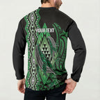 Aotearoa Iwi Ngati Pikiao Personalised Button Sweatshirt NZ Maori Humpback Whale Taniko Motifs