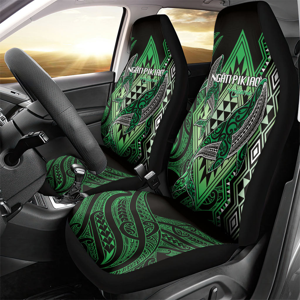 Aotearoa Iwi Ngati Pikiao Car Seat Cover NZ Maori Humpback Whale Taniko Motifs