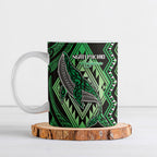 Aotearoa Iwi Ngati Pikiao Personalised Ceramic Mug NZ Maori Humpback Whale Taniko Motifs
