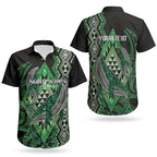 Aotearoa Iwi Ngati Pikiao Personalised Couples Matching Off Shoulder Maxi Dress and Hawaiian Shirt NZ Maori Humpback Whale Taniko Motifs