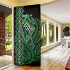 Aotearoa Iwi Ngati Pikiao Personalised Door Cover NZ Maori Humpback Whale Taniko Motifs