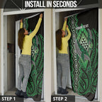 Aotearoa Iwi Ngati Pikiao Personalised Door Cover NZ Maori Humpback Whale Taniko Motifs