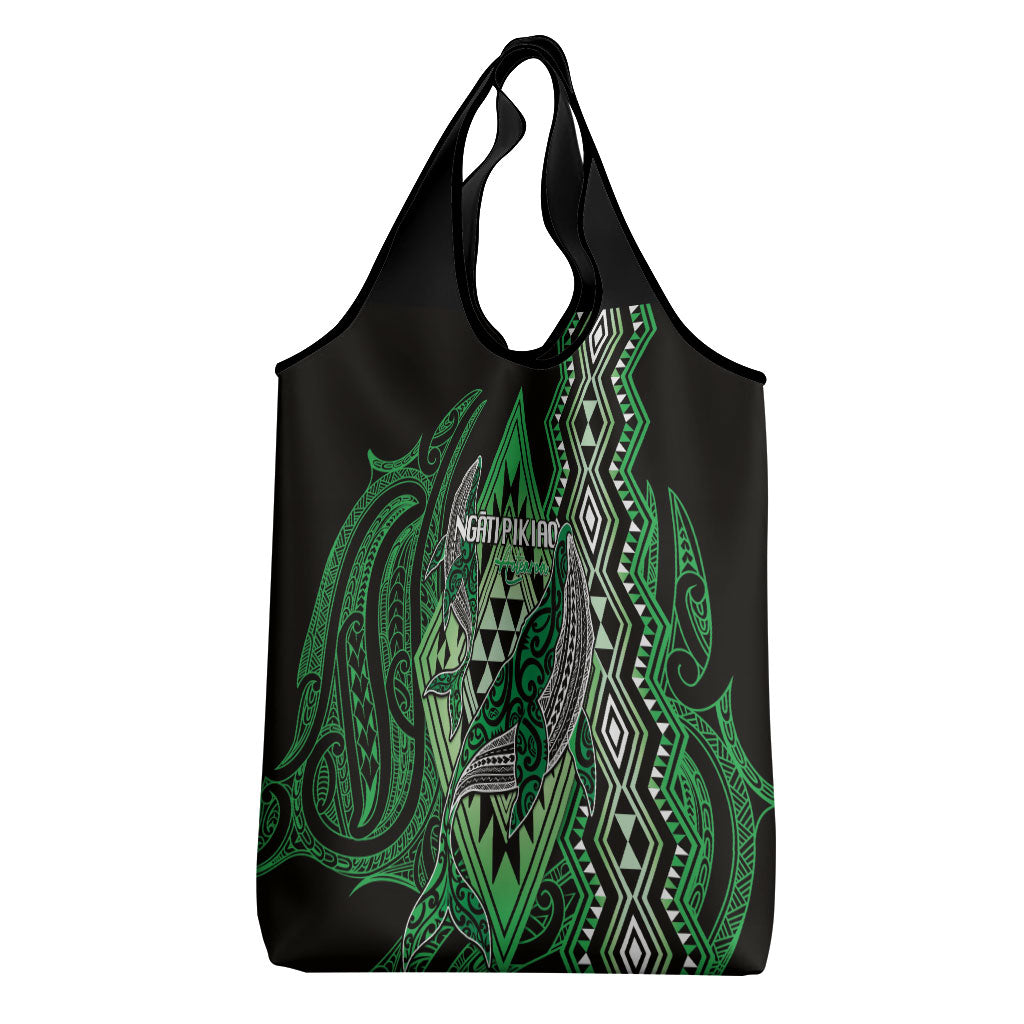 Aotearoa Iwi Ngati Pikiao Grocery Bag NZ Maori Humpback Whale Taniko Motifs