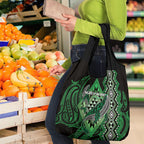 Aotearoa Iwi Ngati Pikiao Grocery Bag NZ Maori Humpback Whale Taniko Motifs