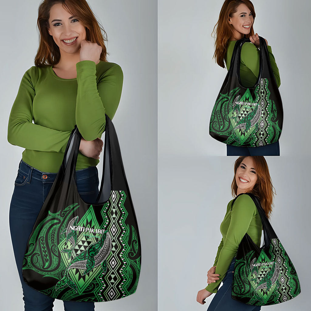 Aotearoa Iwi Ngati Pikiao Grocery Bag NZ Maori Humpback Whale Taniko Motifs