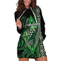 Aotearoa Iwi Ngati Pikiao Personalised Hoodie Dress NZ Maori Humpback Whale Taniko Motifs