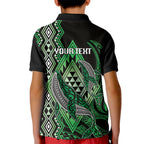 Aotearoa Iwi Ngati Pikiao Personalised Kid Polo Shirt NZ Maori Humpback Whale Taniko Motifs