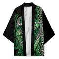 Aotearoa Iwi Ngati Pikiao Personalised Kimono NZ Maori Humpback Whale Taniko Motifs