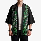 Aotearoa Iwi Ngati Pikiao Personalised Kimono NZ Maori Humpback Whale Taniko Motifs