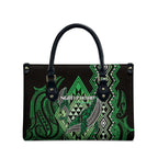 Aotearoa Iwi Ngati Pikiao Leather Bag NZ Maori Humpback Whale Taniko Motifs