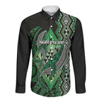 Aotearoa Iwi Ngati Pikiao Personalised Long Sleeve Button Shirt NZ Maori Humpback Whale Taniko Motifs
