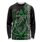 Aotearoa Iwi Ngati Pikiao Personalised Long Sleeve Shirt NZ Maori Humpback Whale Taniko Motifs