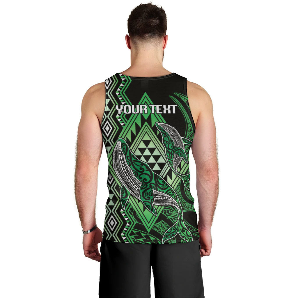 Aotearoa Iwi Ngati Pikiao Personalised Men Tank Top NZ Maori Humpback Whale Taniko Motifs