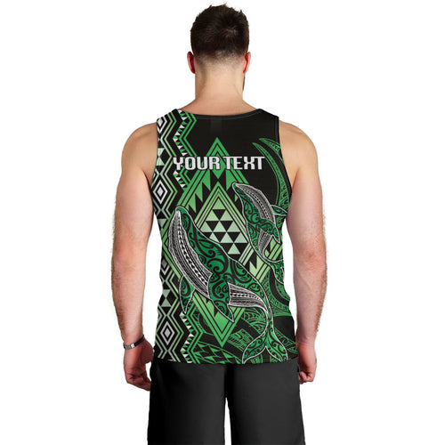 Aotearoa Iwi Ngati Pikiao Personalised Men Tank Top NZ Maori Humpback Whale Taniko Motifs