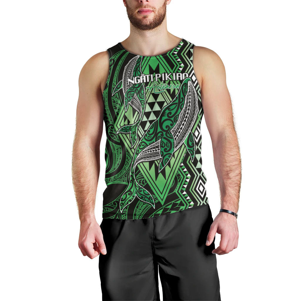 Aotearoa Iwi Ngati Pikiao Personalised Men Tank Top NZ Maori Humpback Whale Taniko Motifs