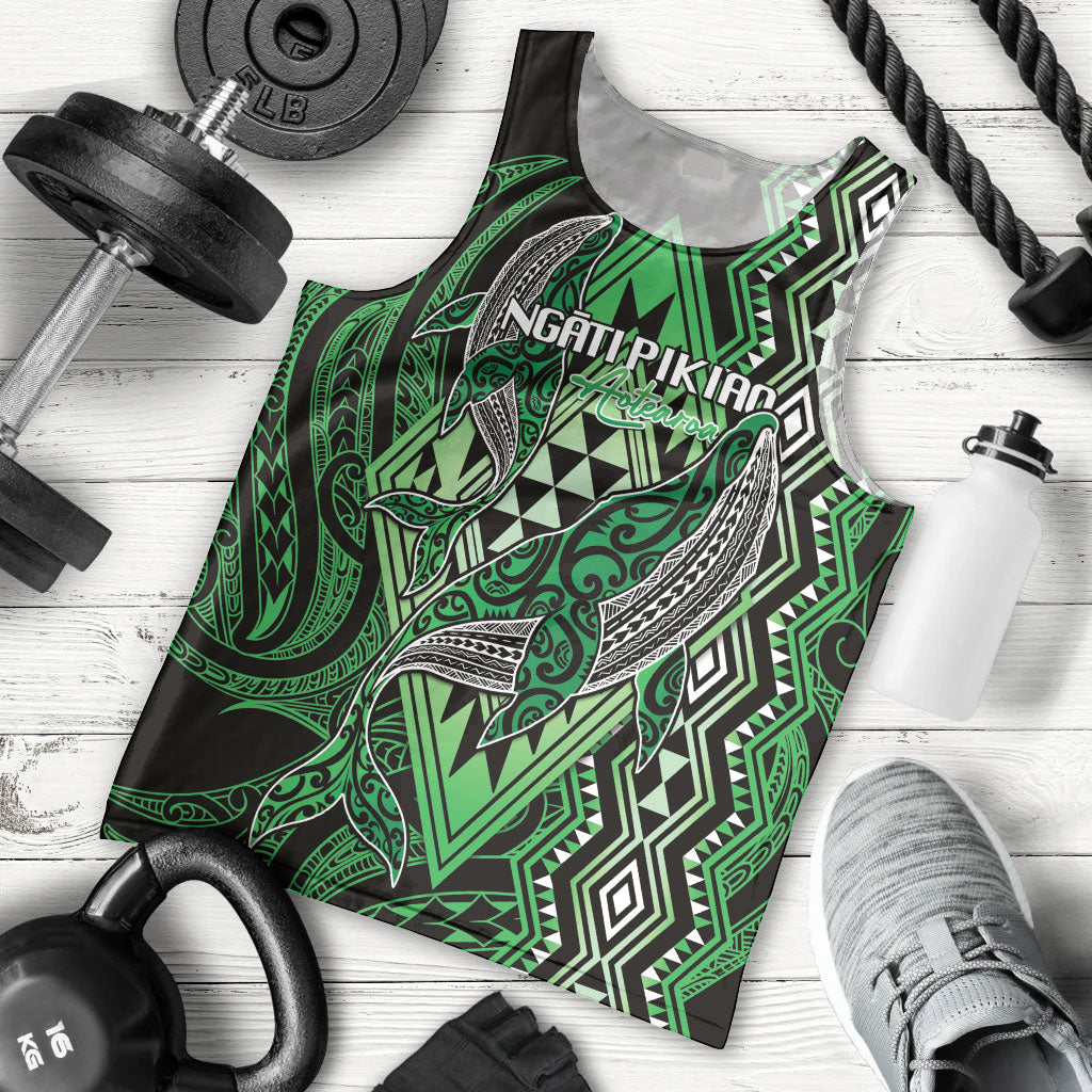 Aotearoa Iwi Ngati Pikiao Personalised Men Tank Top NZ Maori Humpback Whale Taniko Motifs