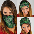 Aotearoa Iwi Ngati Pikiao Neck Gaiter NZ Maori Humpback Whale Taniko Motifs