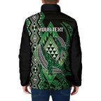 Aotearoa Iwi Ngati Pikiao Personalised Padded Jacket NZ Maori Humpback Whale Taniko Motifs
