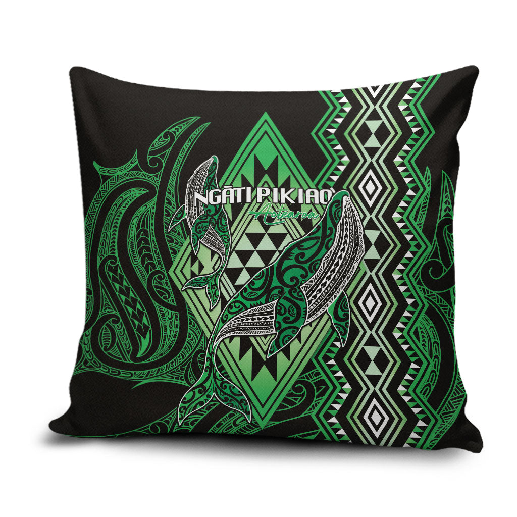 Aotearoa Iwi Ngati Pikiao Pillow Cover NZ Maori Humpback Whale Taniko Motifs